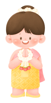 Thai girl in traditional dress png