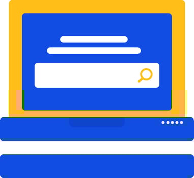 Search Flat Two Color Icon vector
