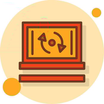 Refresh Filled Shadow Circle Icon vector