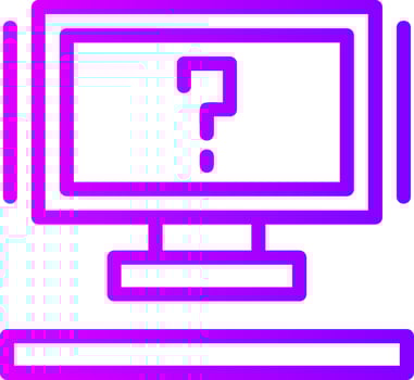 Question mark Linear Gradient Icon vector