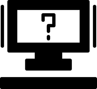 Question mark Glyph Icon vector