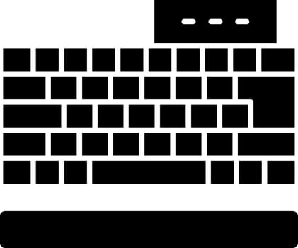 Keyboard Glyph Icon vector