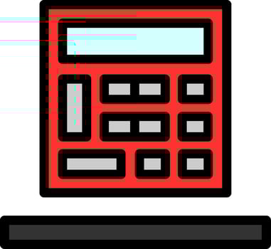 Calculator Line Filled Icon vector
