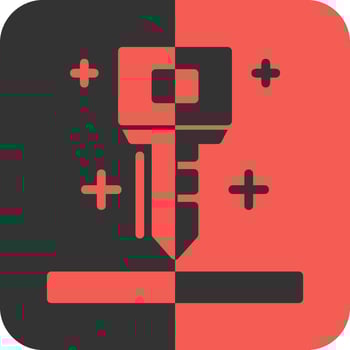 Key Red Inverse Icon vector