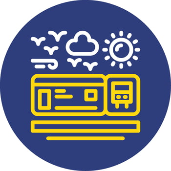 Bus ticket Dual Line Circle Icon vector