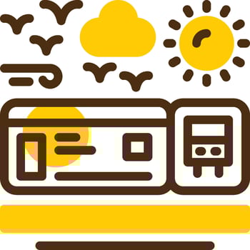 Bus ticket Yellow Lieanr Circle Icon vector