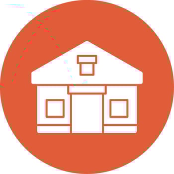 Tents Glyph Circle Icon vector