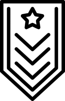 Military badge Line Icon vector