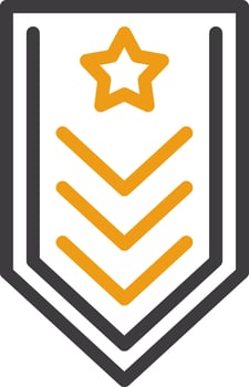Military badge Line Circle Icon vector