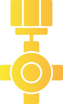 Distinguished Service Cross Solid Multi Gradient Icon vector
