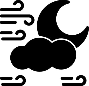 Moon Glyph Icon vector