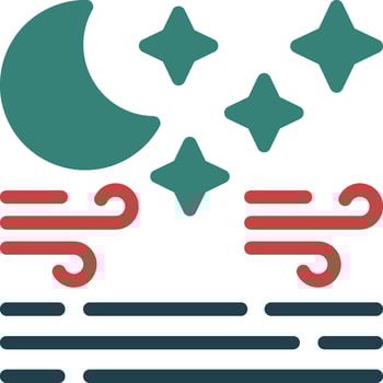 Clear night Glyph Two Color Icon vector
