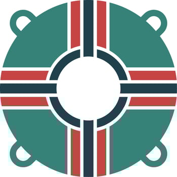 Lifebuoy Glyph Two Color Icon vector