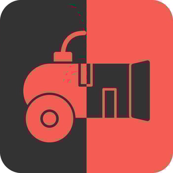 Cannon Red Inverse Icon vector