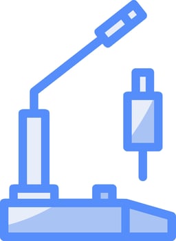 Microphone for presentations Line Filled Blue Icon vector