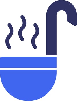 Soup Ladle Solid Two Color Icon vector