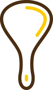 Rice Paddle Yellow Lieanr Circle Icon vector