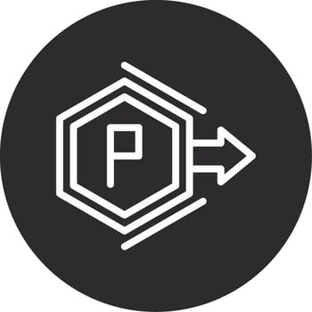 Parking permitted zone Inverted Icon vector