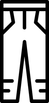 Pants Line Icon vector