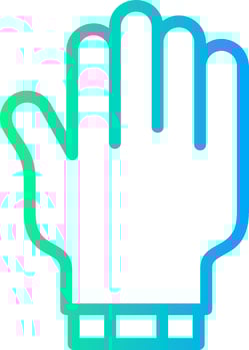 Glove Linear Gradient Icon vector