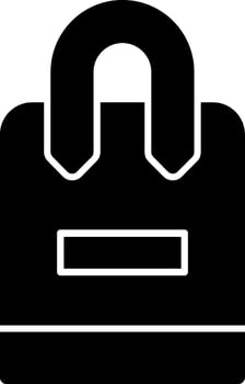 Tote Bag Glyph Icon vector