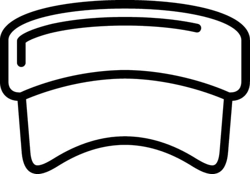 Sun Visor Line Icon vector