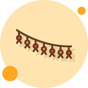 Anklet Filled Shadow Circle Icon vector