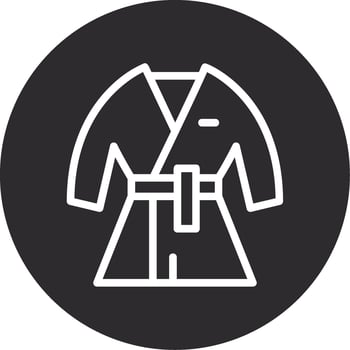 Kimono Inverted Icon vector