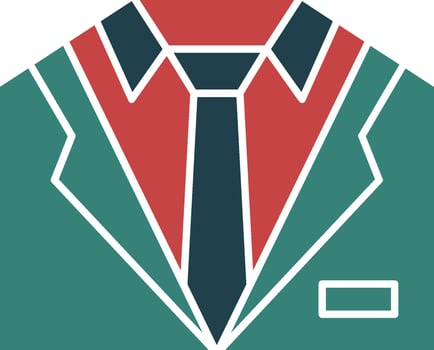 Tuxedo Glyph Two Color Icon vector