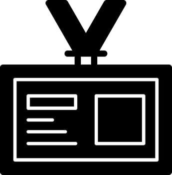 Attendee badge Glyph Icon vector