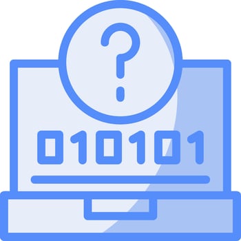 Quiz Swift Line Filled Blue Icon vector
