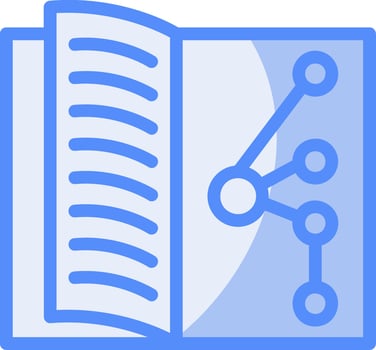 Edu Lift Line Filled Blue Icon vector