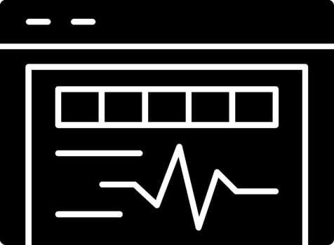 Ace Pulse Glyph Icon vector
