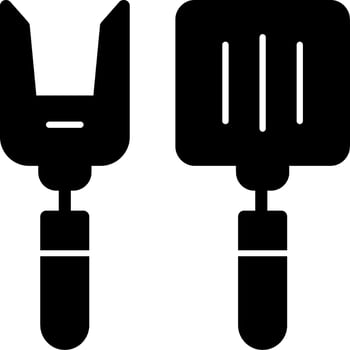 BBQ Tools Glyph Icon vector