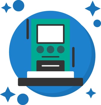 Parking payment kiosk Tailed Color Icon vector