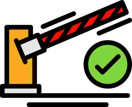 Gate access Line Filled Icon vector