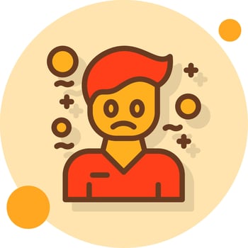 Yearning Filled Shadow Circle Icon vector