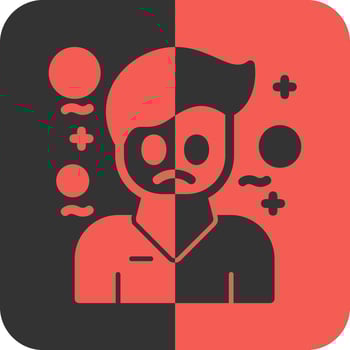 Yearning Red Inverse Icon vector