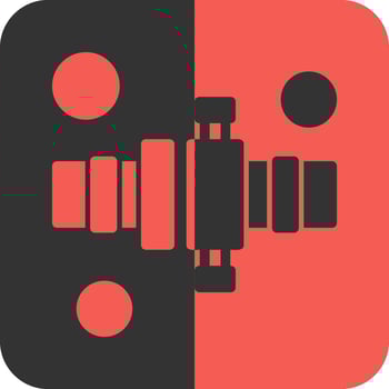 Fire Hose Connector Red Inverse Icon vector