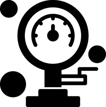 Fire Hose Test Gauge Glyph Icon vector