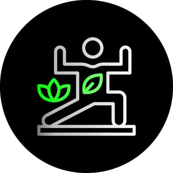 Active Lifestyle Dual Gradient Circle Icon vector
