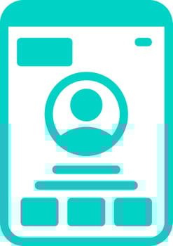 Profile Solid Multi Gradient Icon vector