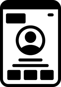 Profile Glyph Icon vector