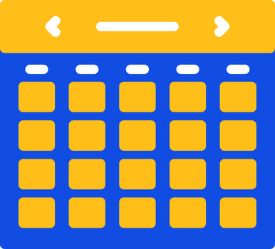 Calendar Flat Two Color Icon vector