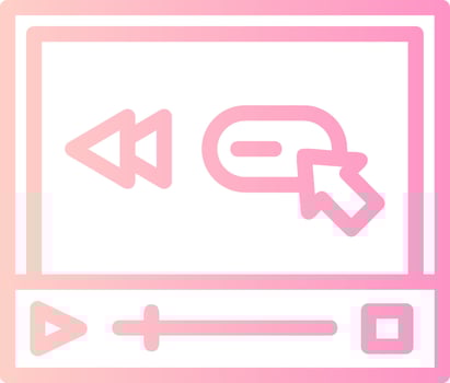 Skip backward Linear Gradient Icon vector