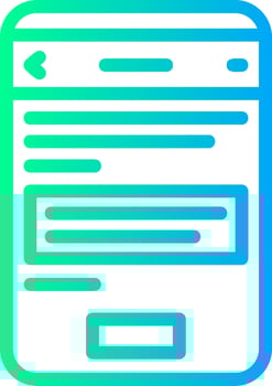 Question Linear Gradient Icon vector