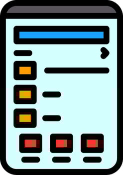 Contacts Line Filled Icon vector
