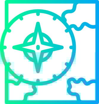 Compass Linear Gradient Icon vector