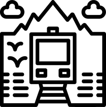 Train Line Icon vector