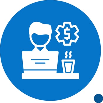 Freelance gig Glyph Shadow Icon vector